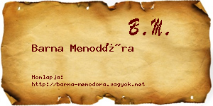 Barna Menodóra névjegykártya